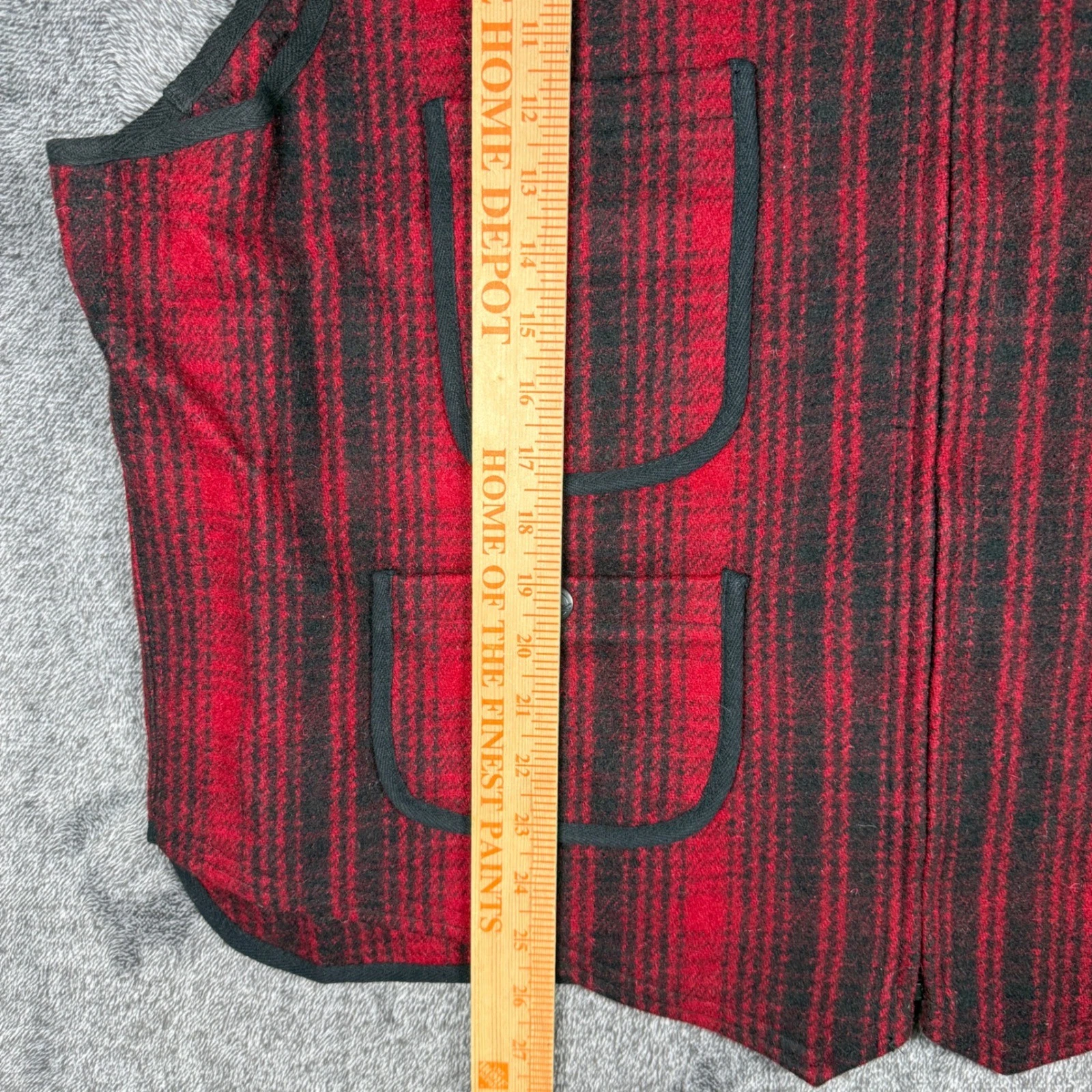 Woolrich Mens Utility #12 Vest Red Black Plaid Wool Blend XXL NWT 18401 - product detail image 6