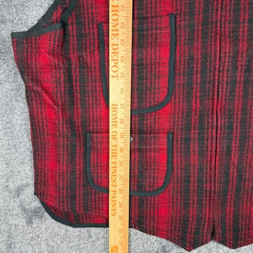 Woolrich Mens Utility #12 Vest Red Black Plaid Wool Blend XXL NWT 18401 image 6