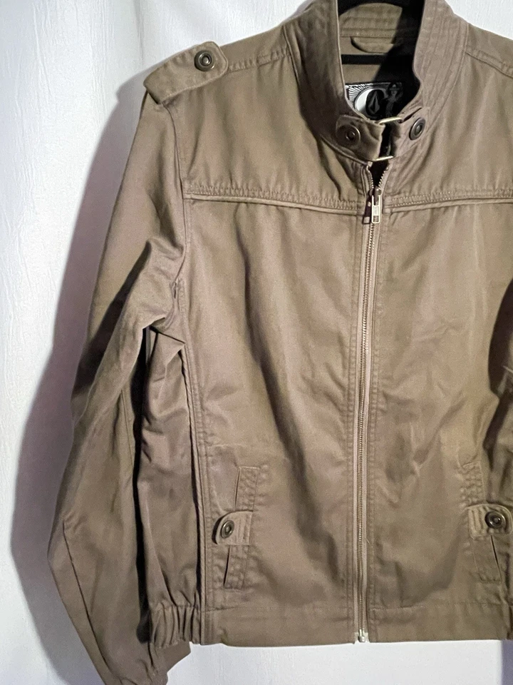 Volcom Jacket Mens XL Canvas Skater Trucker Work Wear Chore Coat Punk Y2K Zip Up - Image 4 of 4