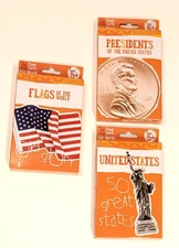 Bendon Our World Flash Cards Lot of 3 Presidents Flags States Ages 5+
