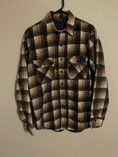 Vintage JC Penney Men's Shop Quilt Lined L/S Plaid Flannel Shirt - Medium Tall