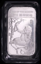 2016 APMEX Lunar Year of the Monkey 1 oz .999 Fine Silver Art Bar Sealed