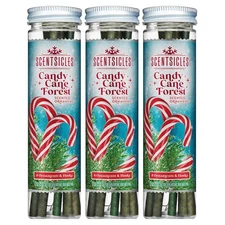 Scentsicles Candy Cane Forest Scented Christmas Ornaments with Hooks - 3 Bott...