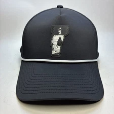 Vermont Branded Bills Rope Snapback Black Hat