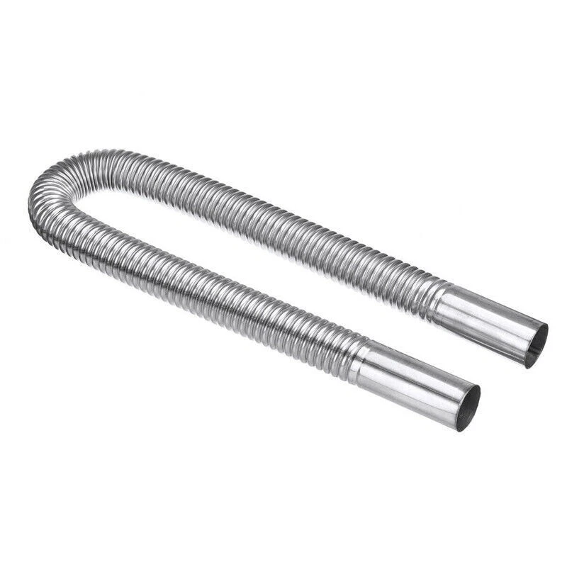 60cm Stainless Steel Car Exhaust Pipe Hose Tube Kit For Parking Diesel Heater - Image 3 of 4