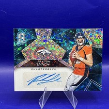 Paxton Lynch Card 2016 Panini Spectra Rookie Jersey Autograph Neon Blue /15. rookie card picture