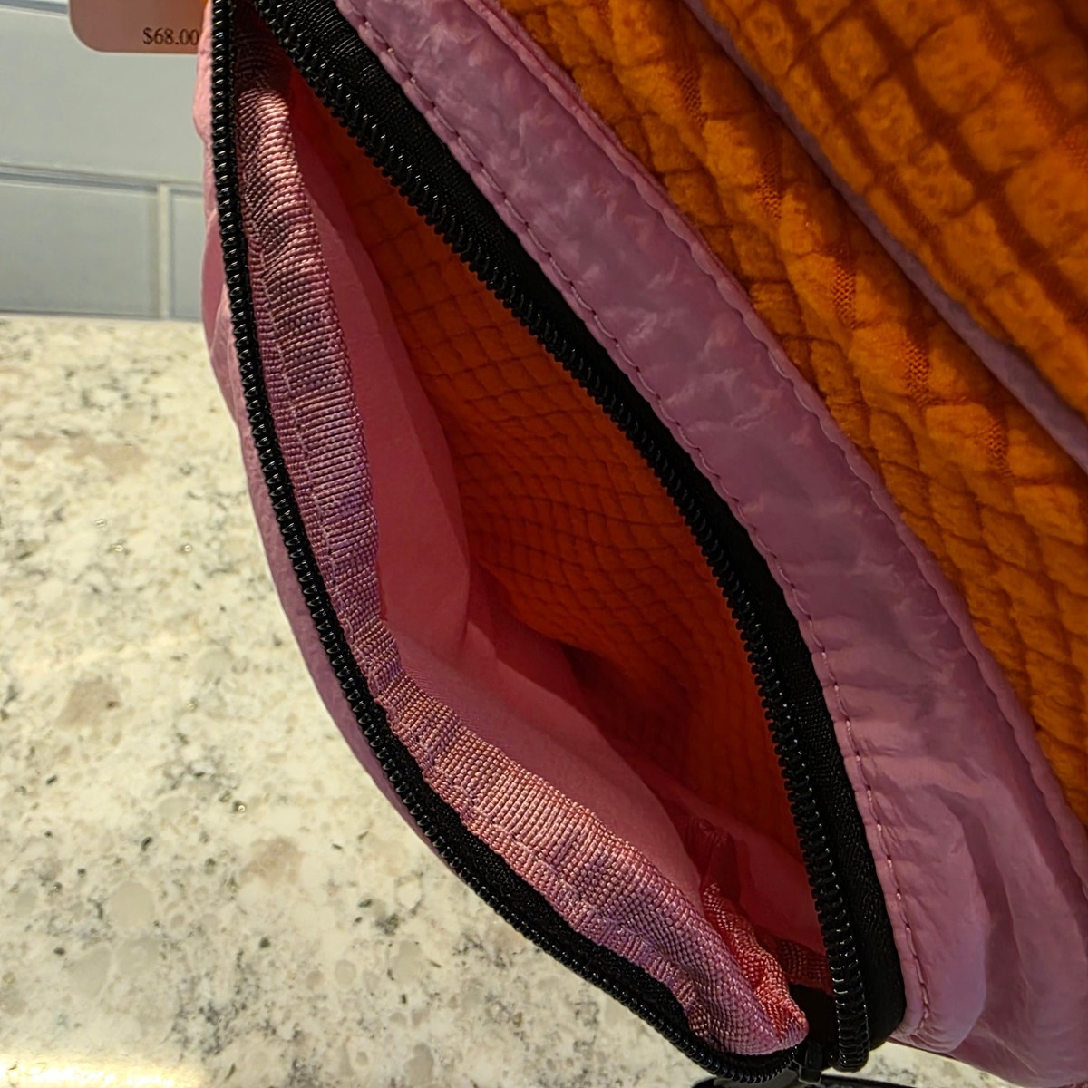 Free People Movement Cold Shoulder Sling Bag Orange & Pink 