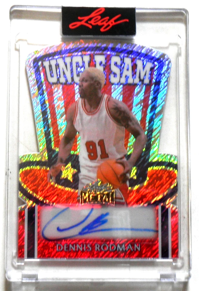 2025 Dennis Rodman Uncle Sam Auto Die-Cut Foil Chicago Bulls  1/1 - Image 3 of 4