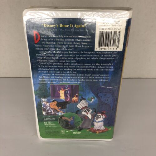 Pocahontas Disney Masterpiece Collection VHS 1996 First edition Rare Sealed New - Foto 2 di 3