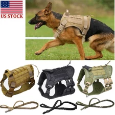 Tactical Dog Harness US Working Dog Military Vest with Handle No-pull Large