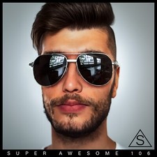 Mens Classic Luxury Mogul Tear Drop Shape Offcer Metal Rim Racer Sunglasses