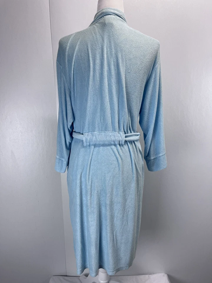 Халат махровый Natori размер X-Large 14 16 женский с поясом синие боковые карманы легкий - Изображение 3 из 4