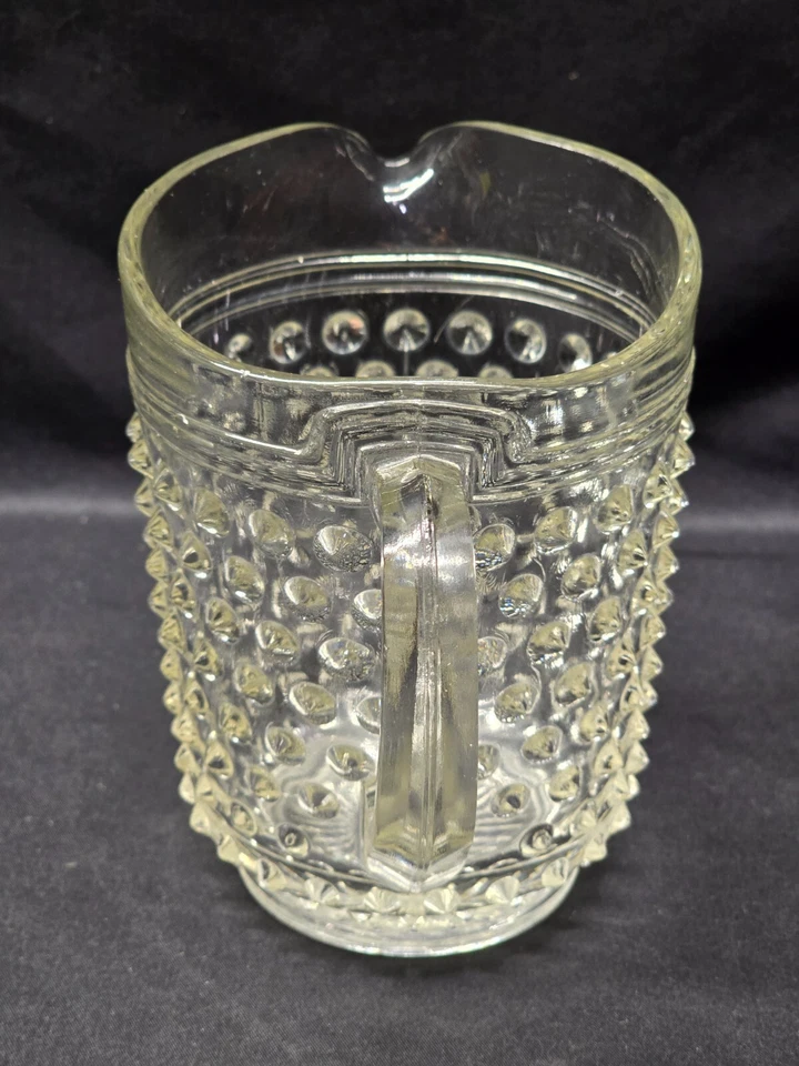 Vintage ANCHOR HOCKING 8" Pitcher HOBNAIL CLEAR 18 Ounce - Made In USA 1934-1936 - Image 4 of 4