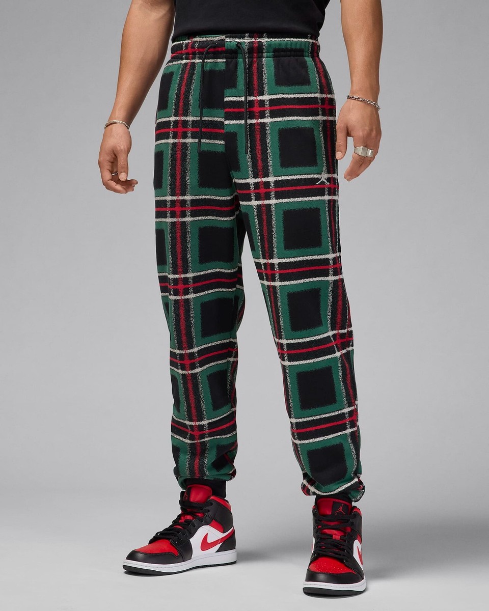 Nike Air Jordan Sweatpants Joggers Plaid FV7462-010 $80 Men's Size XL | eBay