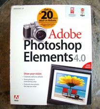 Photoshop Elements 4.0 2005 NIB Never Opened Windows XP