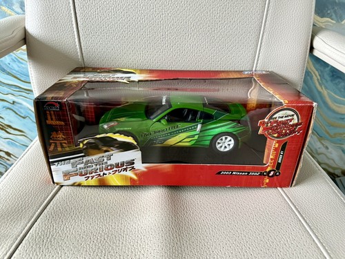 Raro Diecast Ertl Joyride Rápido y Furioso 2003 Nissan 350Z Verde 1:18