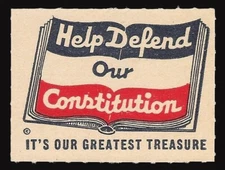 Help Defend Our Constitution - It's Our Greatest Treasure  Poster Stamp