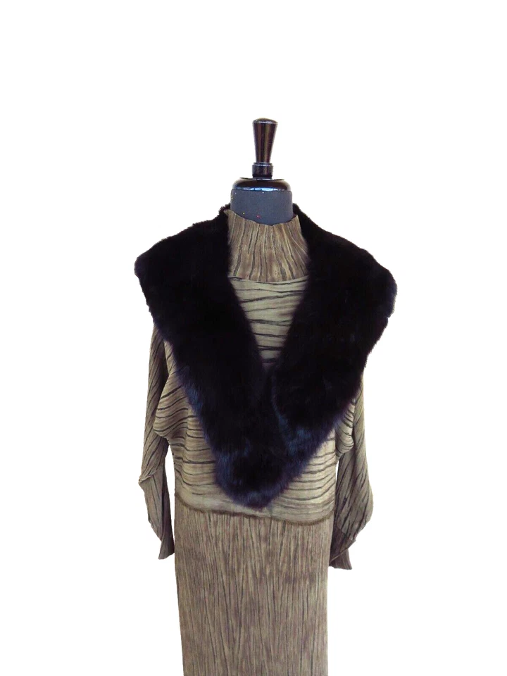 Large Brown Mink Fur Collar Boa Scarf Shawl Stole Cape Ben Marks Beverly Hills - Image 3 of 4