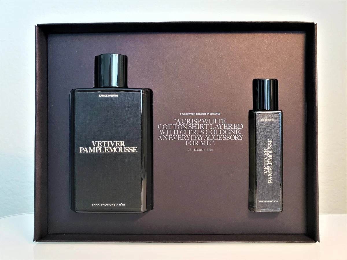 ZARA x Jo Malone VETIVER PAMPLEMOUSSE EMOTIONS EDP 90ml 15ml BNIB SEALED