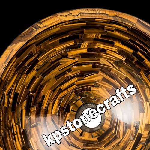 16" Rare Tiger Eye Stone Inlay Wash Basin/Sink Bathroom kitchen Decor