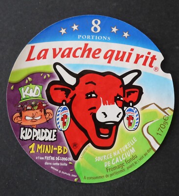 Etikett VACHE QUI RIT Kid Paddle 2004 8 Portionen VQR 365