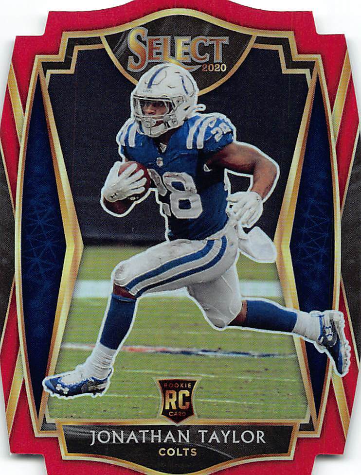 2020 Panini Select #153 Jonathan Taylor RC *1 Maroon Prizm Die Cut