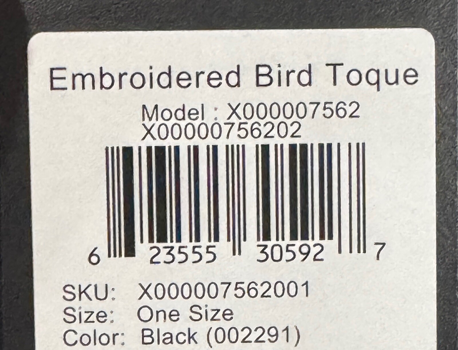 Cappello invernale Arc'teryx ricamato uccellino Toque NERO beanie nuovo con etichetta