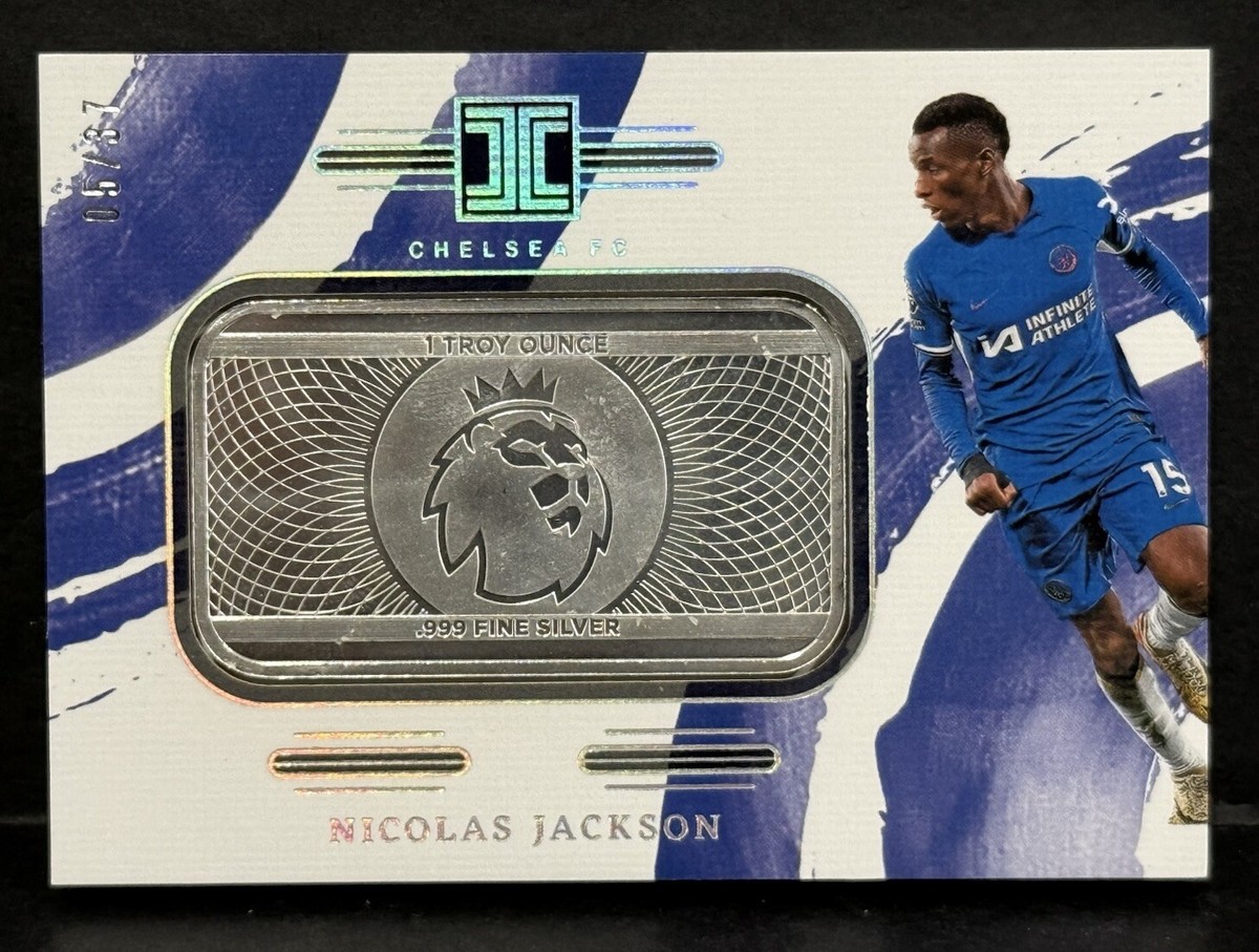 2023-24 Panini Impeccable EPL Nicolas Jackson 1 Troy Oz .999 2023-24 Panini Impeccable EPL Nicolas Jackson 1 Troy Oz .999