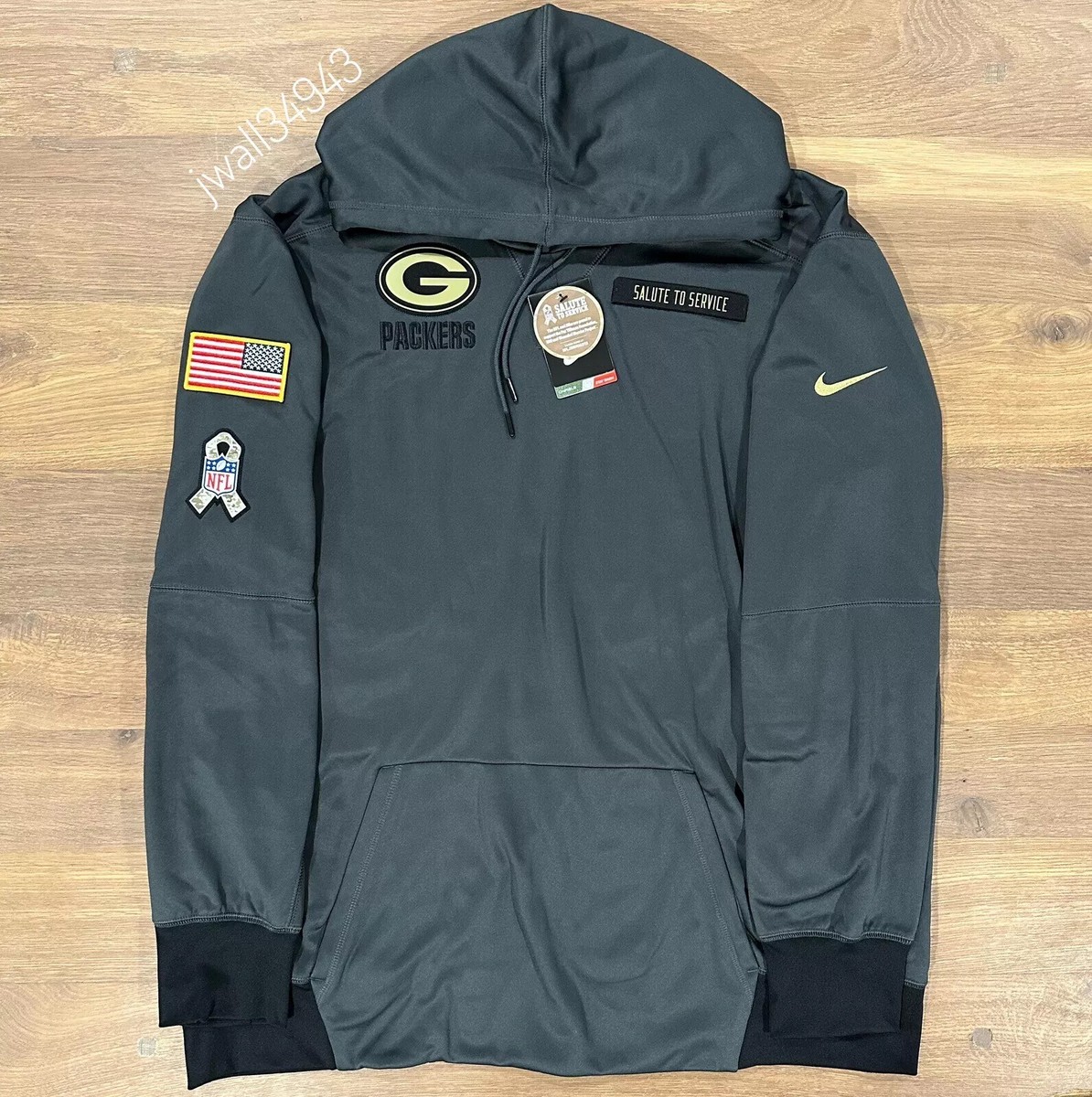 AUTHENTIC Nike Green Bay Packers 2016 Salute to Service Hoodie NFL