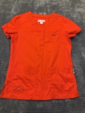 Koi by Kathy Peterson Womens Medical Scrub Top Kathryn Red Size Small Shirt