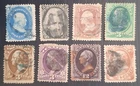 RARE 1850s-United States lot of famous people postage stamps Used