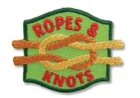 Girl Boy Cub ROPES & KNOTS FUN tying Tie Patches Crest Badges SCOUT GUIDE course