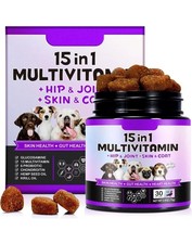 Oimmal 15 in 1 Multivitamin Dog Chews Treats Hip Joint Skin Coat Multi Vitamin