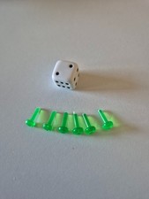 PIECES DE RECHANGE OEIL x 6 (YEUX)  + 1 Dé POUR LE JEU DU COCHON QUI RIT NEUVES