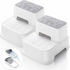 2-Step Stool for Kids - Toddler Anti-Slip Step Stool for Bathroom Sink/Toilet Po