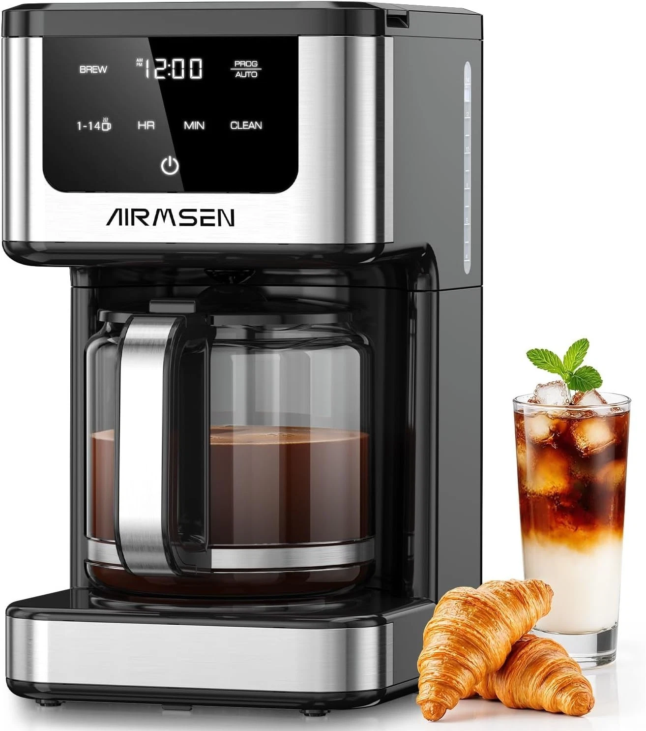 Airmsen HR-CM306 14-Cup Programmable Coffee Maker 1000W Fast Brewing Delay Start