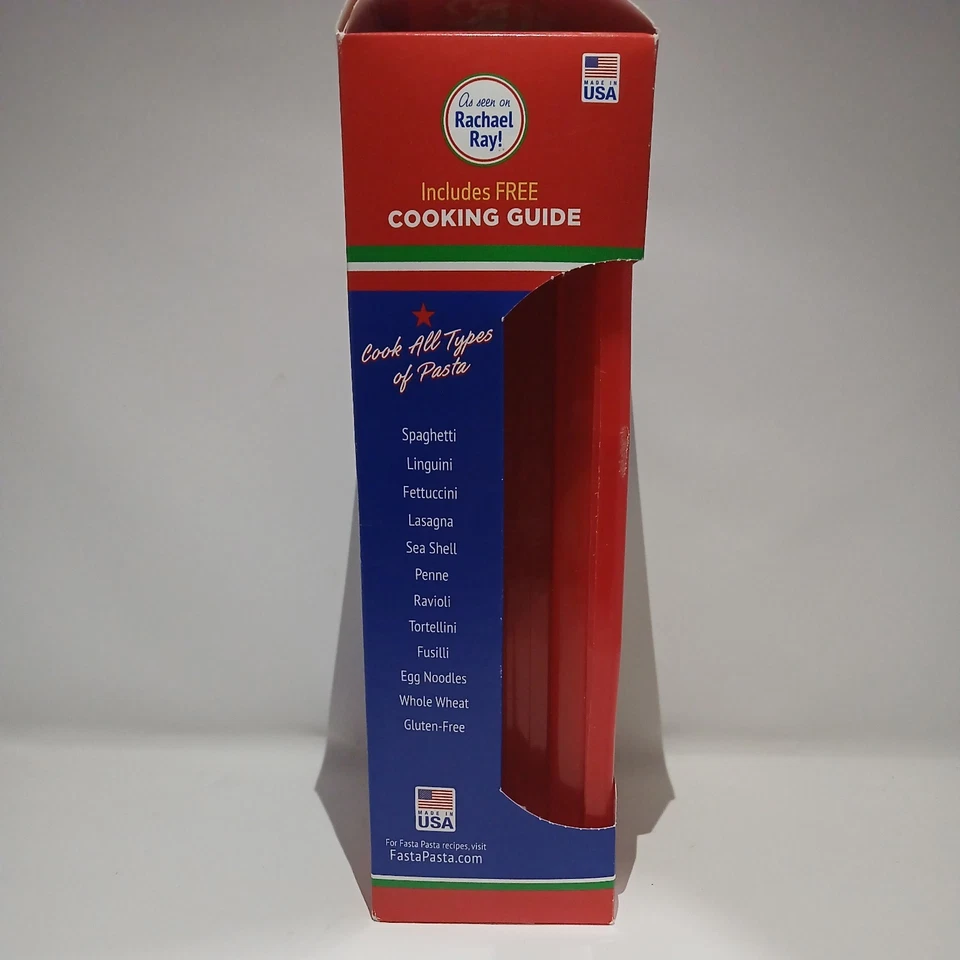 Fasta Pasta-Microwave Spaghetti Cooker Brand New By Rachel Ray Red  - Image 4 of 4