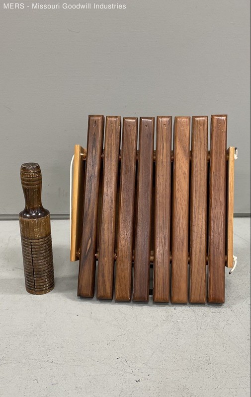 Vintage Wooden 8-Note Diatonic Xylophone and Handheld Guiro Percussion Lot
