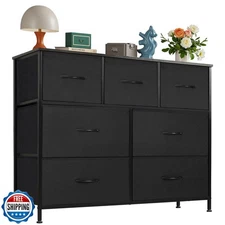 OLIXIS 7 Drawers Dresser for Bedroom, Fabric Storage Tower for Living Room, E