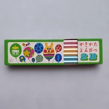 Tombow 2B Pencil Set Vintage Showa Retro 12 pcs Used with Signs of Aging RR2