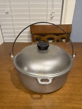 Vintage Club Aluminum Hammercraft Dutch Oven Stock Pot 4.5 Qt w/ Lid Handle
