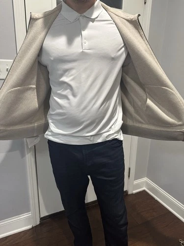 RIVO Wool Men's Bomber Minimalistic Reversible Jacket NWT Size 48 Or M image 4