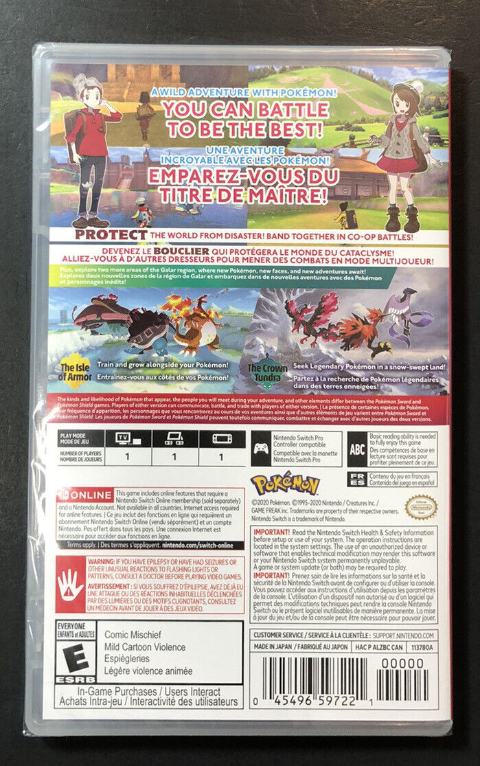 Pokemon Shield + Pokemon Shield Expansion Pass Nintendo Switch