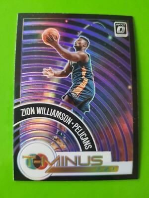 2020-21 Panini Donruss Optic T-Minus #8 Zion Williamson Pelicans Purple Prizm