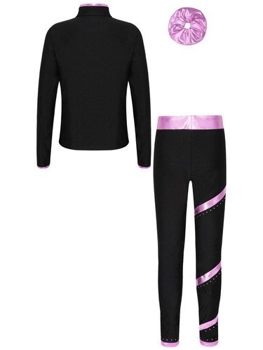 Kids Girls Sweatshirt Long Sleeve Jacket Performance Activewear Stand Collar - Picture 26 of 63