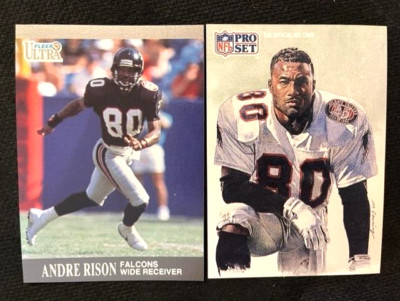 NFL - Andre Rison 1991 Fleer Ultra & 1991 Pro Set All-NFC Team - Falcons
