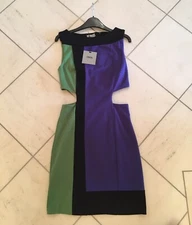 Asos Colour Block Style Cut Out Dress Size 6 With Zip Up Back