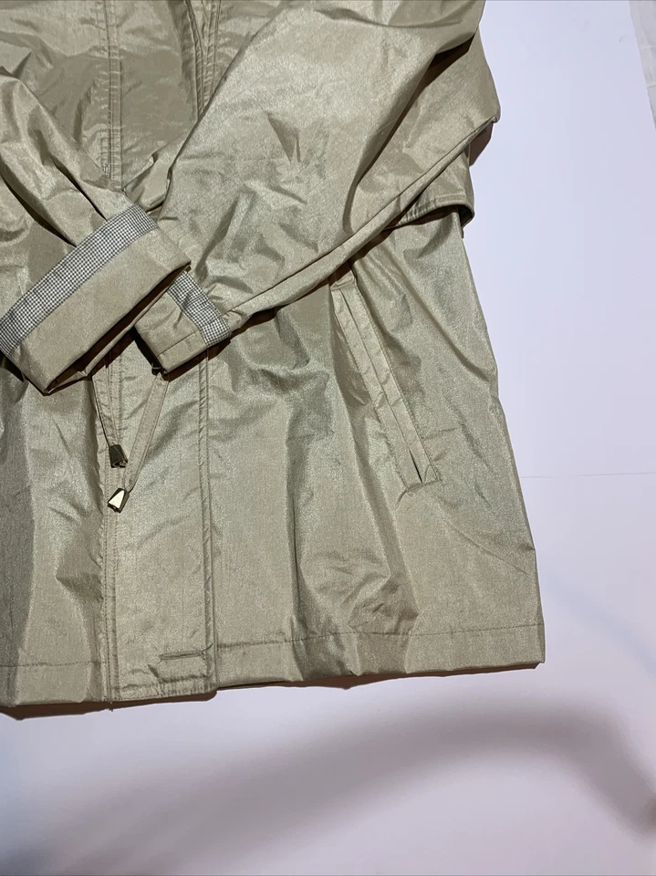 Vintage Fleet Street Women's Sz L Cream/ Tan Jacket Winter Coat Zipper - NICE - Image 4 of 4