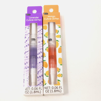 Two B Pure Cuticle Oil Pens Lavender and Mango .06 Fl Oz strengthen healthy nail