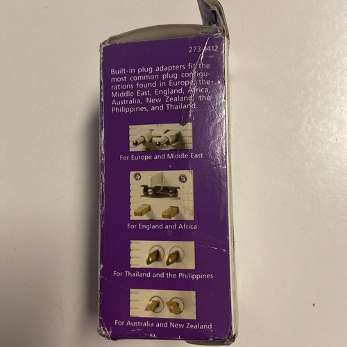Radio Shack 50-Watt Foreign Travel Voltage Converter Adapter 273-1412 NEW NIB - Picture 2 of 3